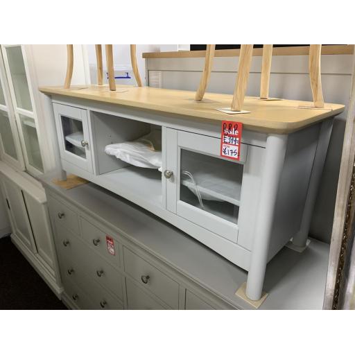 New - Pale Grey 2 door Tv Unit