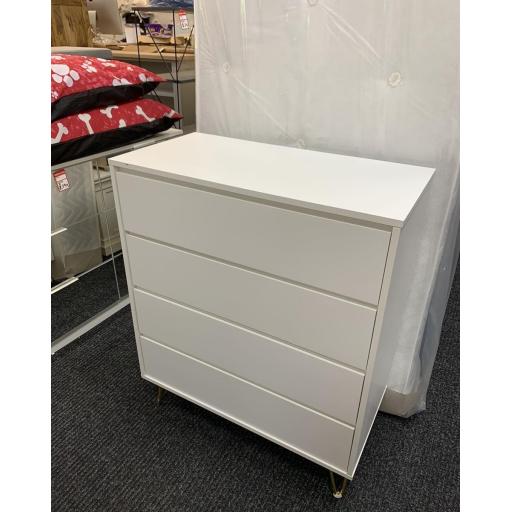 White 4 Drawer Chest